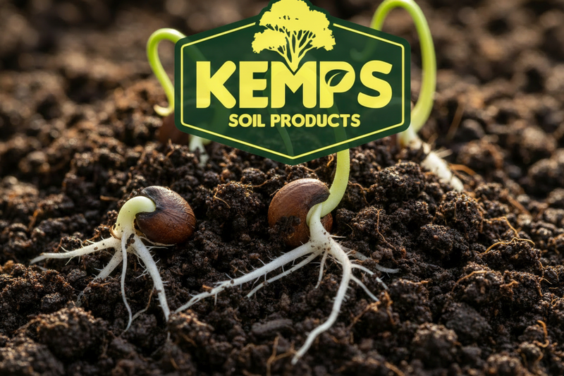 Seeds Germinating with Kemps Logo